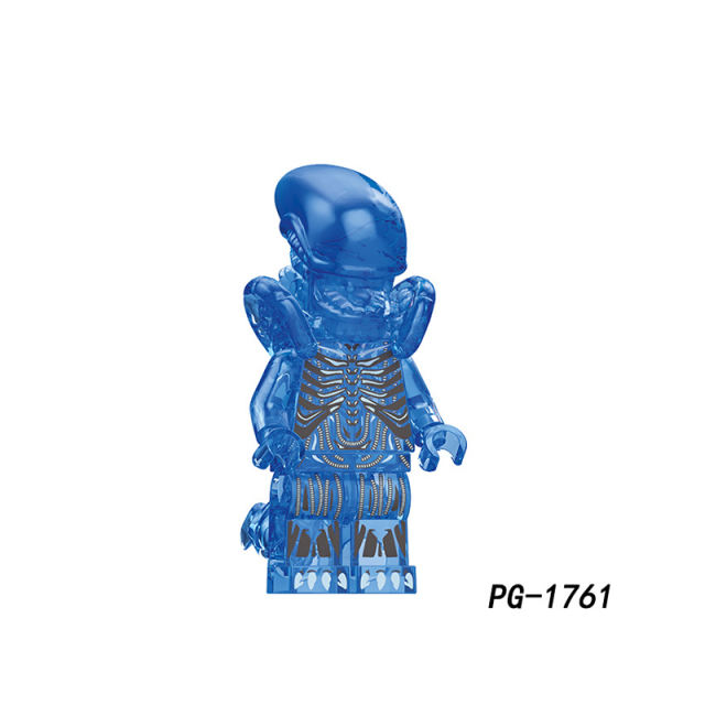 PG8304 Skeleton Alien Movie Villans Model Action Figures New Prometheus Terminator Predator Building Block Children Gifts Boys Toys