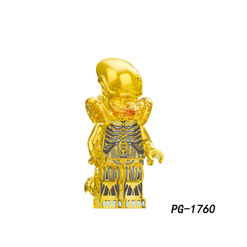 PG8304 Skeleton Alien Movie Villans Model Action Figures New Prometheus Terminator Predator Building Block Children Gifts Boys Toys