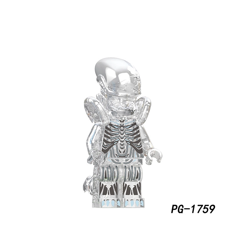 Prometheus Skeleton New Prometheus Terminator Predator Minifigs Bricks Kids Kits