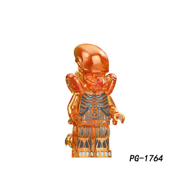 PG8304 Skeleton Alien Movie Villans Model Action Figures New Prometheus Terminator Predator Building Block Children Gifts Boys Toys