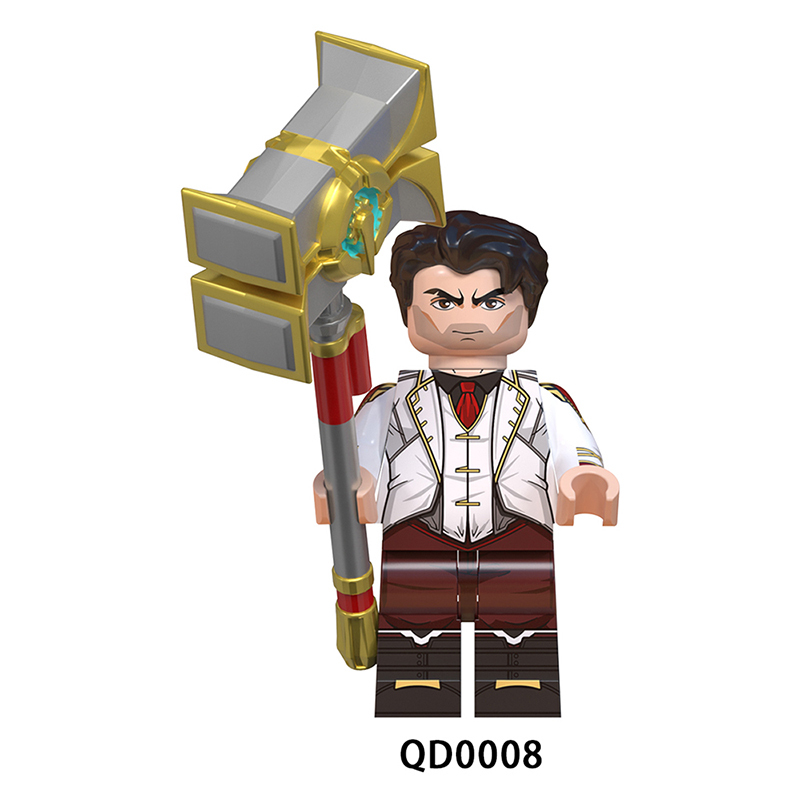 OD0001-0008 Anime Game Series LOL Alliance Minifigs Jinkesi Building Blocks Jess Action Figures Model Children Gifts Toys