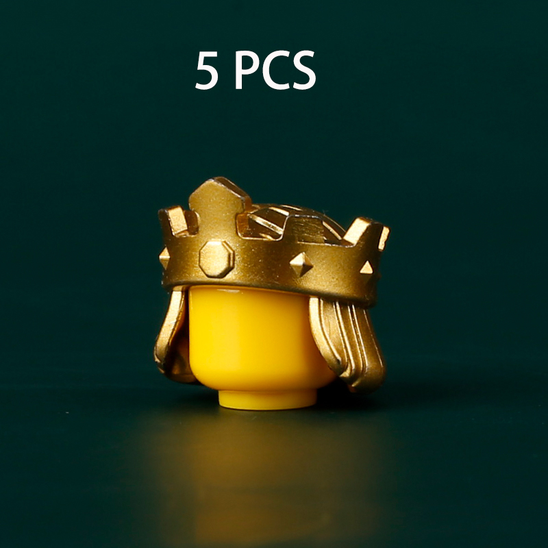MOC Medieval Series Military Knights Weapons Building Blocks Kit Soliders Helmets Crown Bricks Model Children Gifts Toys
