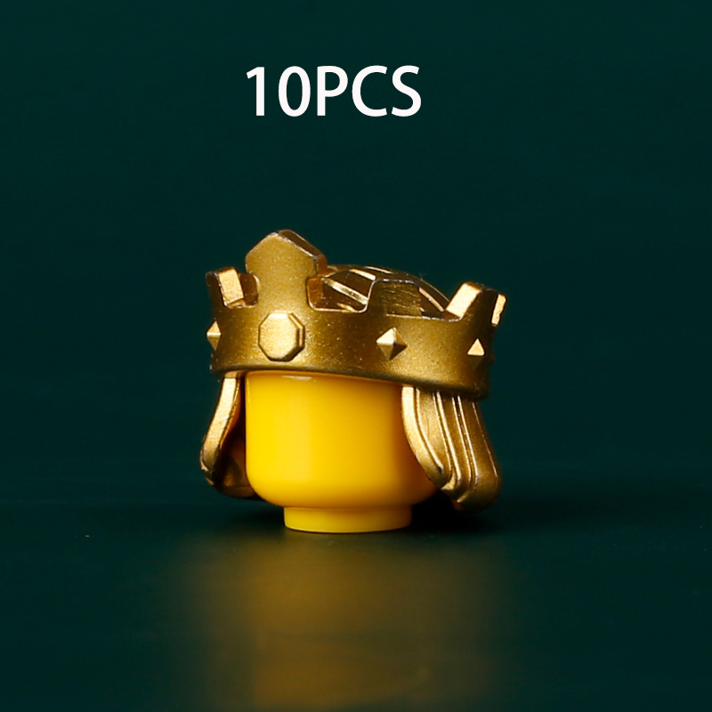 MOC Medieval Series Military Knights Weapons Building Blocks Kit Soliders Helmets Crown Bricks Model Children Gifts Toys