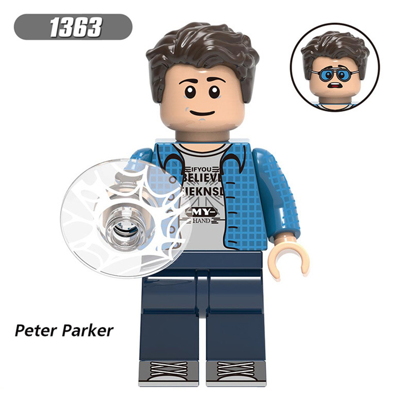 X0270 DC Marvel Kingpin Minifigs Peter Parker Building Blocks Tony Stark Superheroes Dwarf Red Skull Weapon Children Toys Gifts Boys