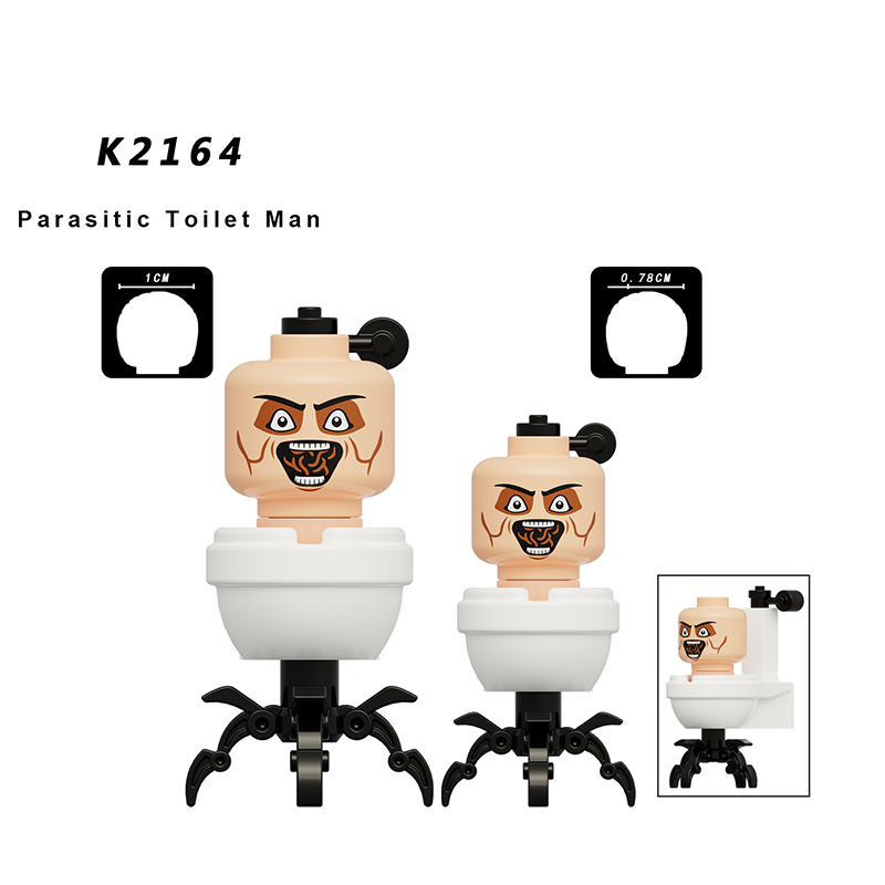 Web Anime Series Parasitic Toilet Minifigs Bricks Accessories