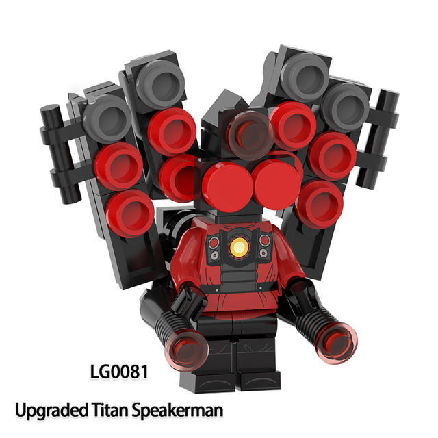 LG1012 Web Anime Series Titan Clockman Minifigs Building Blocks Sound Titan Computerman  Weapon Gun Swords Chainsaw Toys Boys