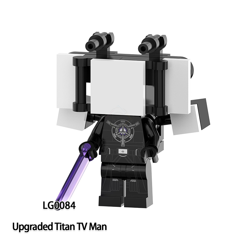 LG1012 Web Anime Series Titan Clockman Minifigs Building Blocks Sound Titan Computerman Weapon Gun Swords Chainsaw Toys Boys