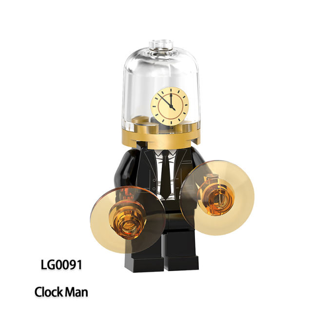 LG1013 Web Anime Series Titan Clockman Minifigs Building Blocks Clock Man Computerman Weapon Gun Swords Chainsaw Toys Boys Gifts