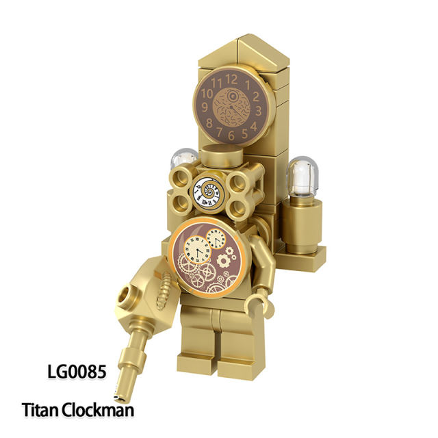 LG1013 Web Anime Series Titan Clockman Minifigs Building Blocks Clock Man Computerman Weapon Gun Swords Chainsaw Toys Boys Gifts
