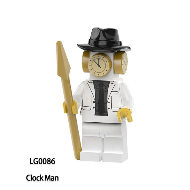 LG1013 Web Anime Series Titan Clockman Minifigs Building Blocks Clock Man Computerman Weapon Gun Swords Chainsaw Toys Boys Gifts