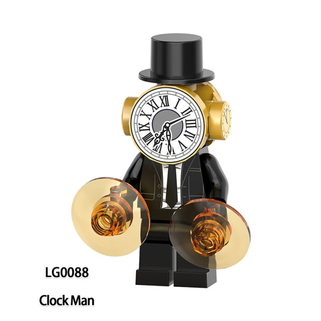 LG1013 Web Anime Series Titan Clockman Minifigs Building Blocks Clock Man Computerman Weapon Gun Swords Chainsaw Toys Boys Gifts