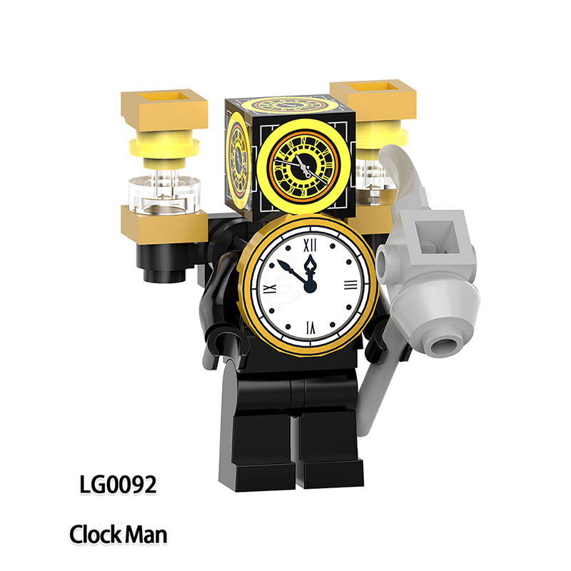 LG1013 Web Anime Series Titan Clockman Minifigs Building Blocks Clock Man Computerman Weapon Gun Swords Chainsaw Toys Boys Gifts