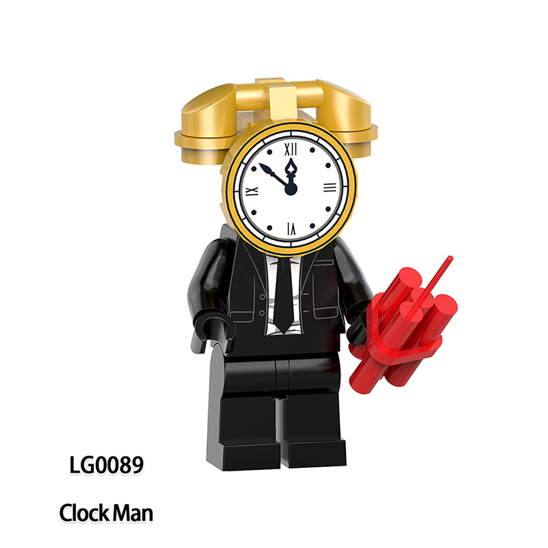 LG1013 Web Anime Series Titan Clockman Minifigs Building Blocks Clock Man Computerman Weapon Gun Swords Chainsaw Toys Boys Gifts
