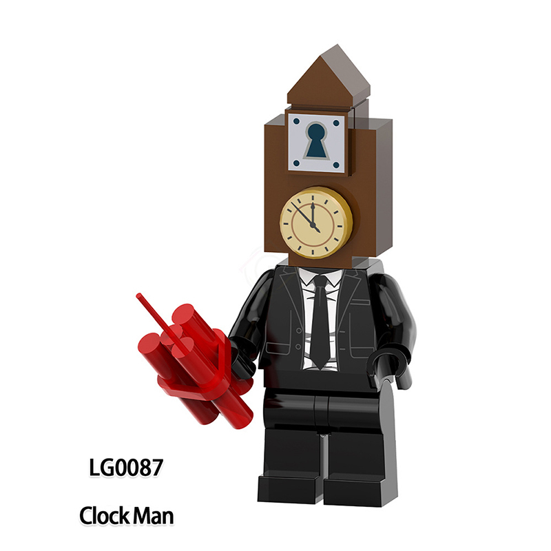 LG1013 Web Anime Series Titan Clockman Minifigs Building Blocks Clock Man Computerman Weapon Gun Swords Chainsaw Toys Boys Gifts