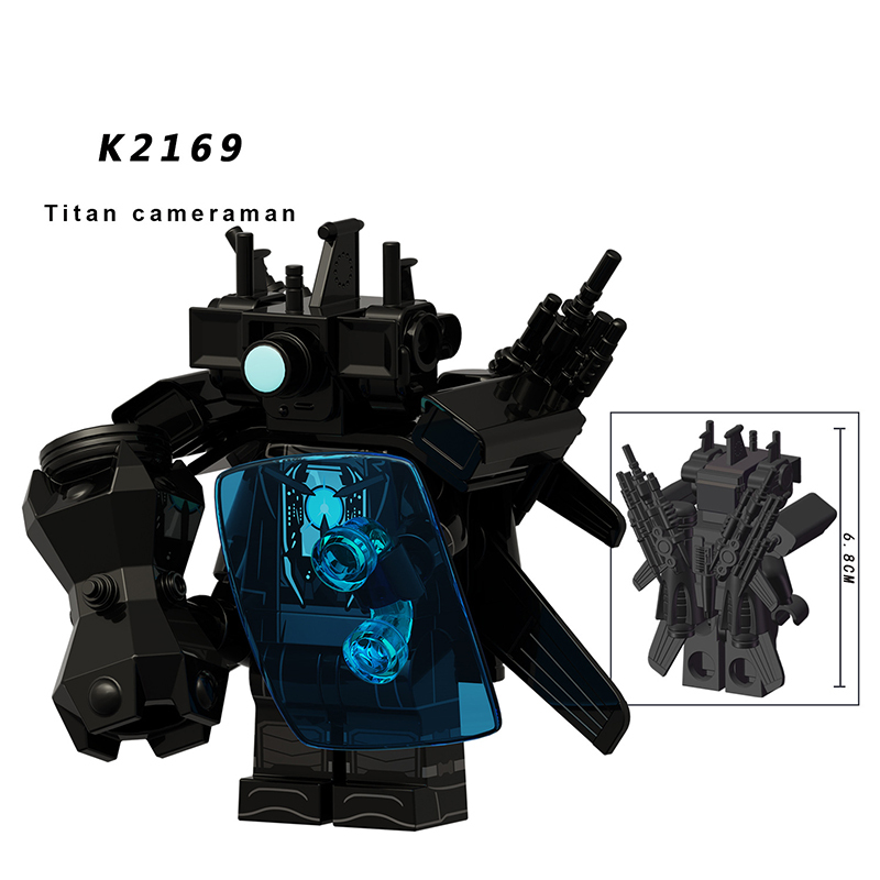 KDL823 Web Anime Series Toilet Man Minifigs Building Blocks Titan Audio Man Person Weapon Gun Swords Chainsaw Toys Boys