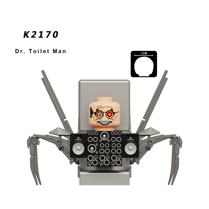 KDL823 Web Anime Series Toilet Man Minifigs Building Blocks Titan Audio Man Person Weapon Gun Swords Chainsaw Toys Boys