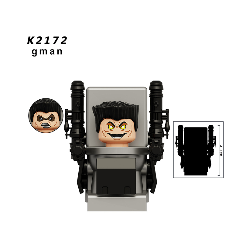 KDL823 Web Anime Series Toilet Man Minifigs Building Blocks Titan Audio Man Person Weapon Gun Swords Chainsaw Toys Boys