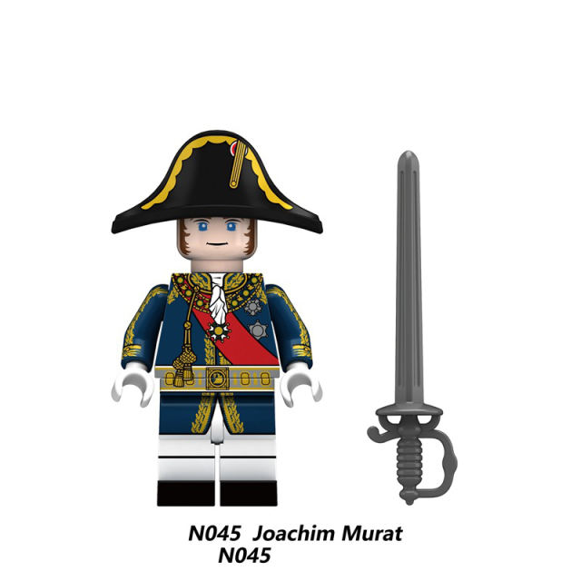 N045-48 Napoleon Series Soldiers Building Blocks General Marshal Army Weapons Duke Sword Bricks Toy Boy Children Gifts