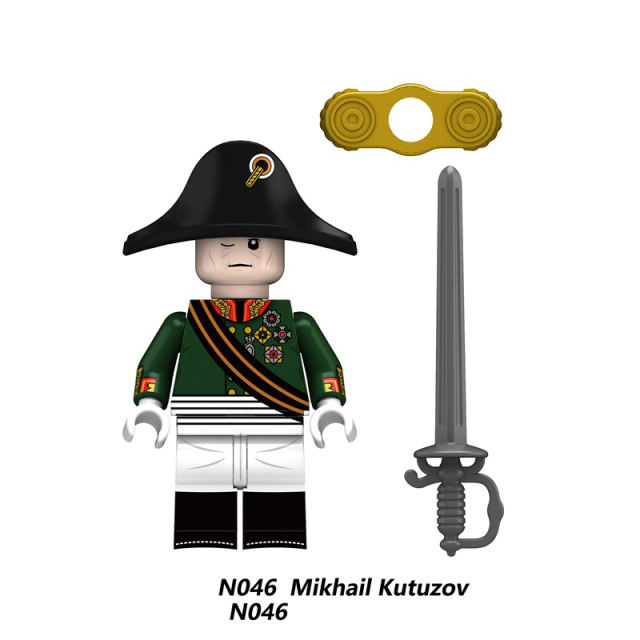 N045-48 Napoleon Series Soldiers Building Blocks General Marshal Army Weapons Duke Sword Bricks Toy Boy Children Gifts