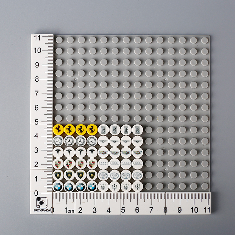 98138 Printed Hubcap 1*1 Car LOGO Technology Accessories Compatible With Lego 42115 42143 8653 42125 MOC Building Bricks Blocks