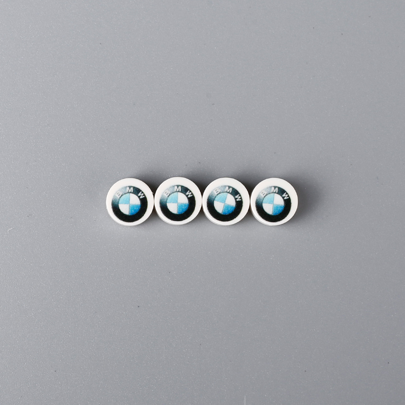 98138 Printed Hubcap 1*1 Car LOGO Technology Accessories Compatible With Lego 42115 42143 8653 42125 MOC Building Bricks Blocks