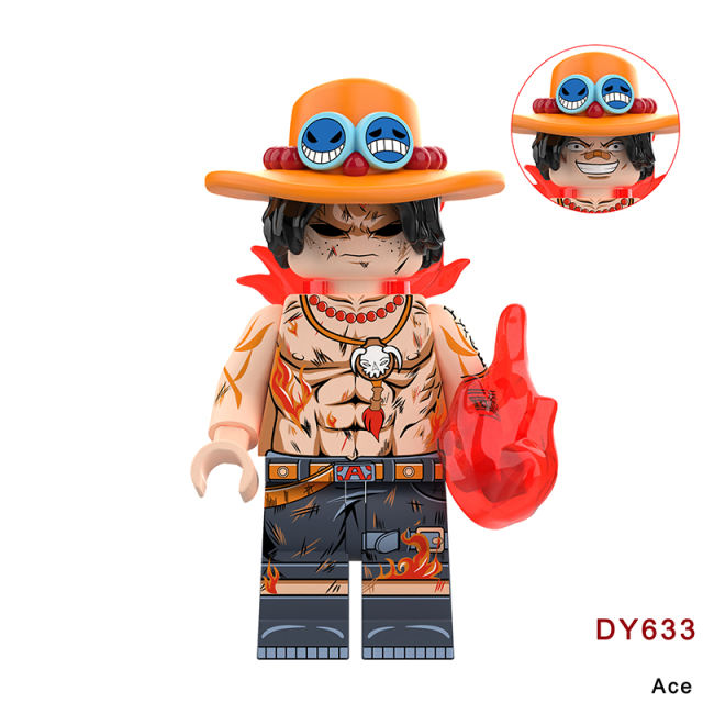 DY607-633 Luffy Ace Anime Rabbit  Minifig Action Figures Building Blocks Hot Educational Cartoon Toys Children Gifts