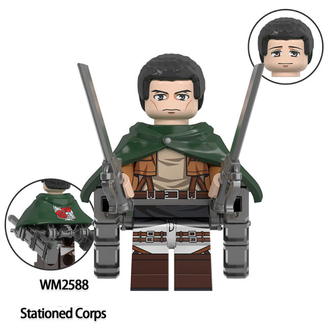 WM6166 Japanese Anime Military Station Corps Minifig Building Blocks Scount Legion Action Figures Collection Toys Children Gifts