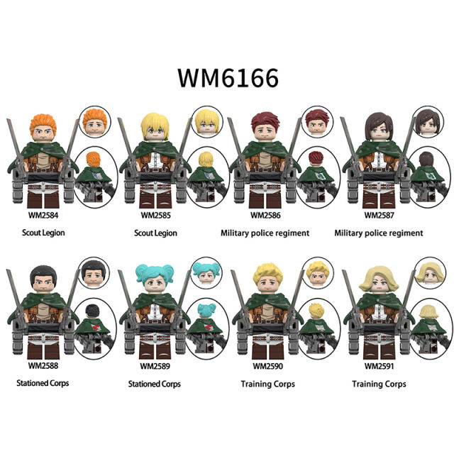 WM6166 Japanese Anime Military Station Corps Minifig Building Blocks Scount Legion Action Figures Collection Toys Children Gifts