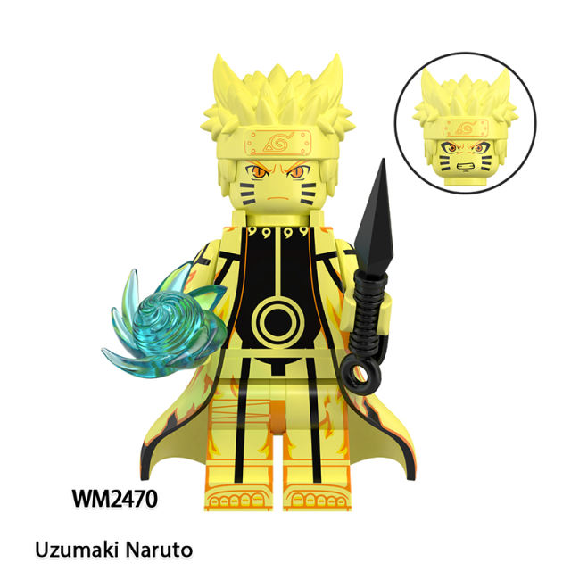 WM6152 Naruto Series Uzumaki Boruto Minifigs Uchiha Sasuke Building Blocks Hyuga Hinata Anime Action Figures Children Toys Gifts