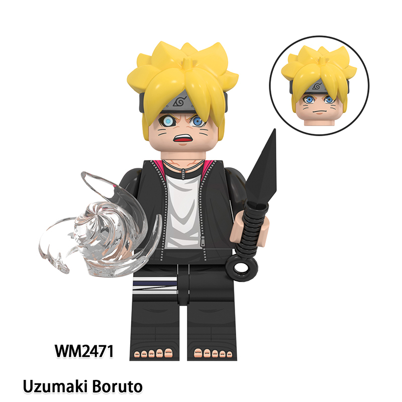 WM6152 Naruto Series Uzumaki Boruto Minifigs Uchiha Sasuke Building Blocks Hyuga Hinata Anime Action Figures Children Toys Gifts