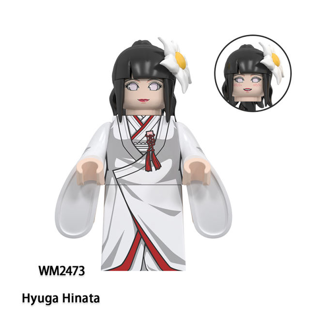 WM6152 Naruto Series Uzumaki Boruto Minifigs Uchiha Sasuke Building Blocks Hyuga Hinata Anime Action Figures Children Toys Gifts