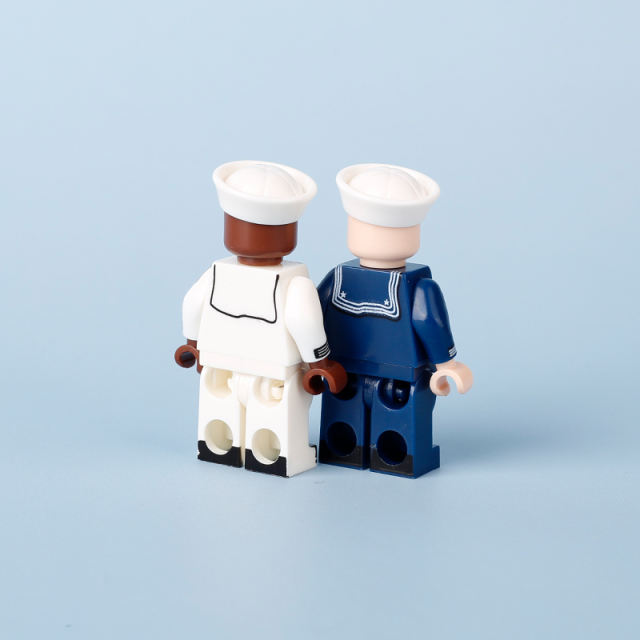 WW2 Military American Petty Officer Third Class  Action Figures Soliders MT008 Building Blocks MT009 Navy Corporal Minifigs Toys