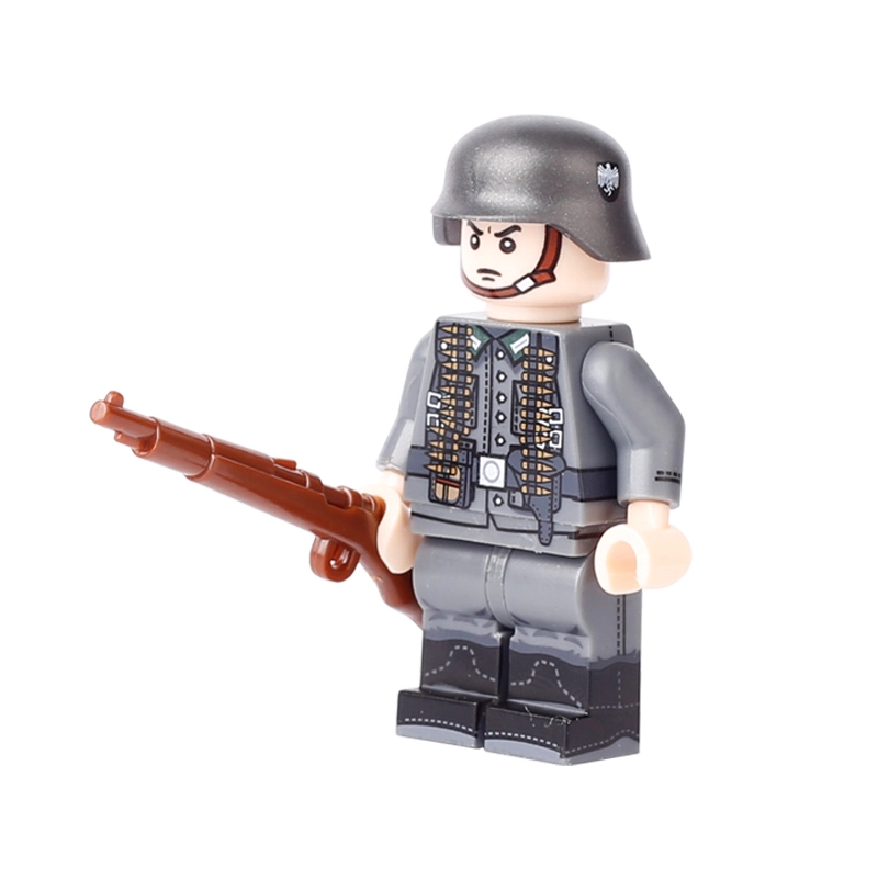 WW2 Germany Military Soldier MP40 Minifigs Building Blocks Army Office Gunner Commando Squadron Leader Weapon Parts Bricks Toys