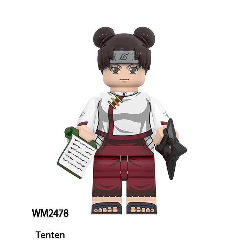 WM6153 Naruto Aeries Anime Yamato Sai Tenten Minifigs Building Blocks Neji Ichiraku Shizune Action Figures Children Toys Gifts