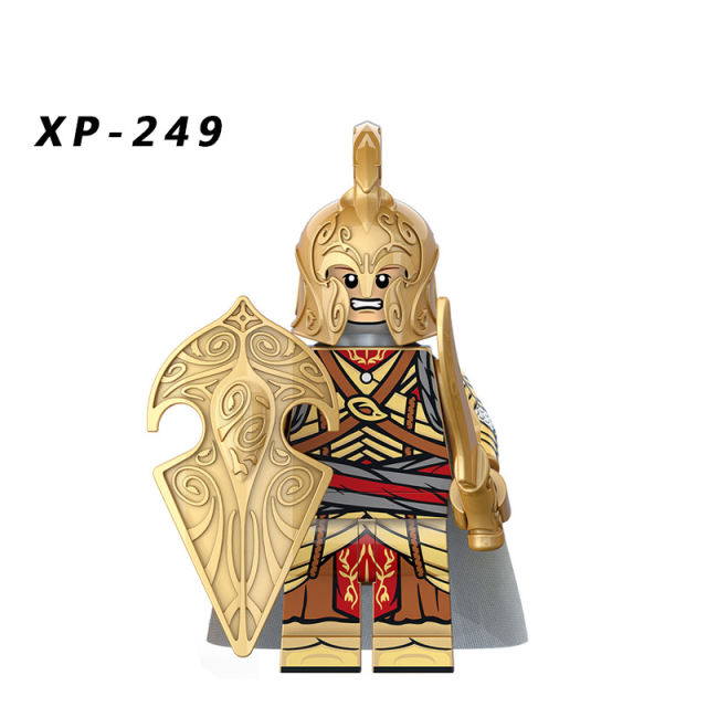 KT1032 Lord Noldo Warrior Golodh Helmet Shield Medieval Knight Soliders Accessories Action Figures Building Blocks Kids Toys Gifts