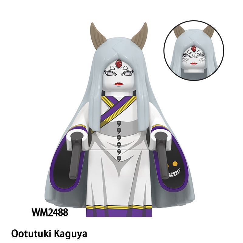 WM6154 Naruto Kabuto Kaguya Japanese Anime Action Figure Tsuchikage Mu Rin Anko Kushina Bricks Minifigs Children Gifts Boys Toys