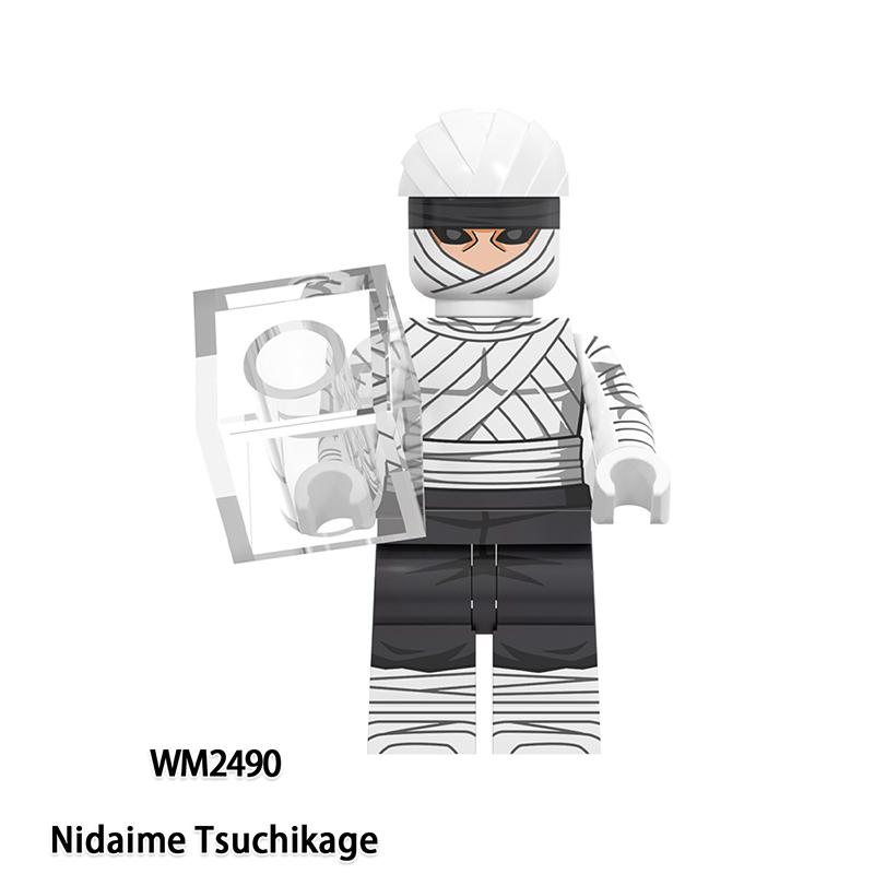 WM6154 Naruto Kabuto Kaguya Japanese Anime Action Figure Tsuchikage Mu Rin Anko Kushina Bricks Minifigs Children Gifts Boys Toys