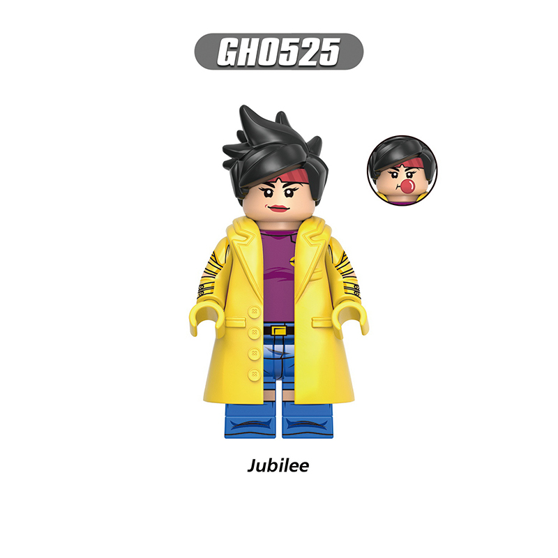 G0166 Marvel Superhero Wolverine Cyclops Magneto Gambit Building Blocks Beast Jubilee Phoenix Storm Rogue Model Blocks Kids Gifts