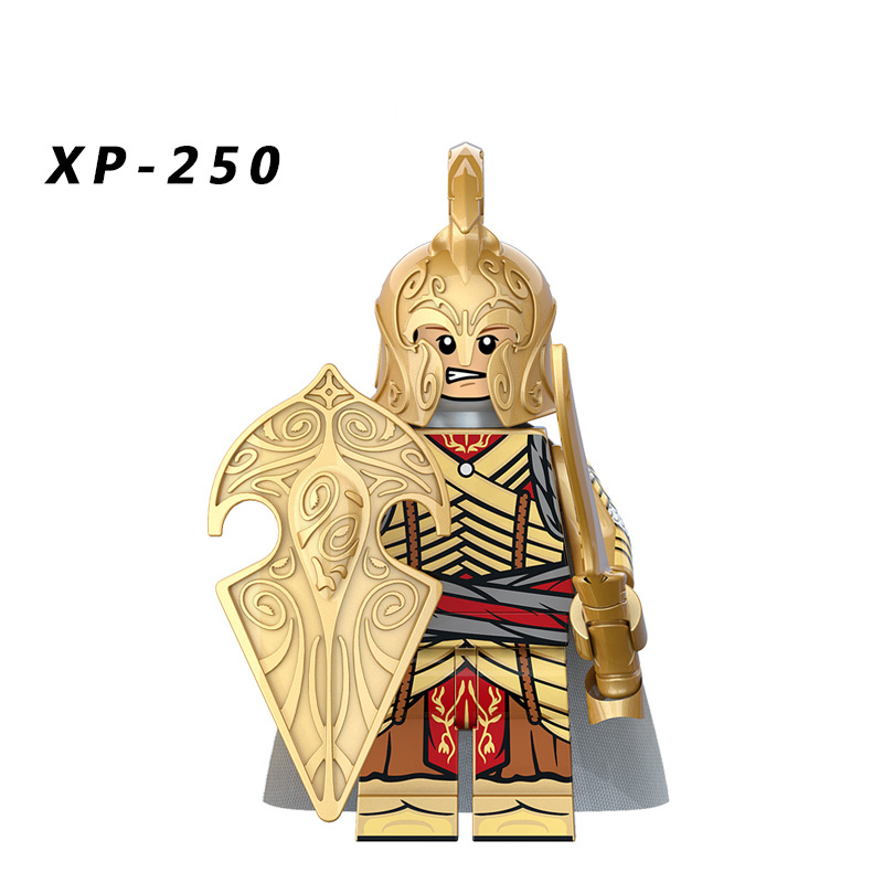 KT1032 Lord Noldo Warrior Golodh Helmet Shield Medieval Knight Soliders Accessories Action Figures Building Blocks Kids Toys Gifts