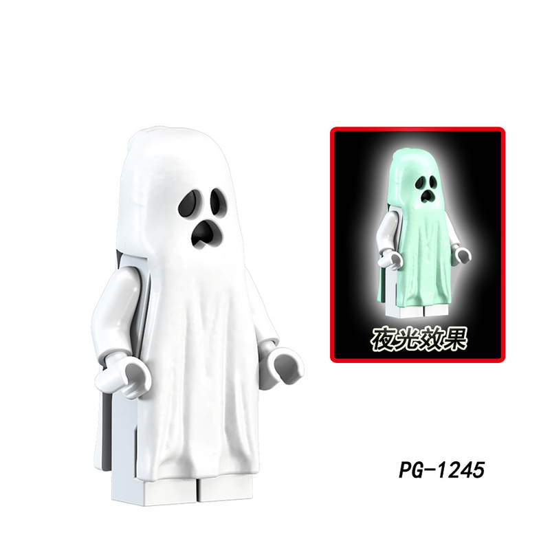PG1245 PG1246 Horror Series Night Light Ghost Minifigs Building Blocks The Conjuring Series Halloween Zombies Model Ghost Toys Boys