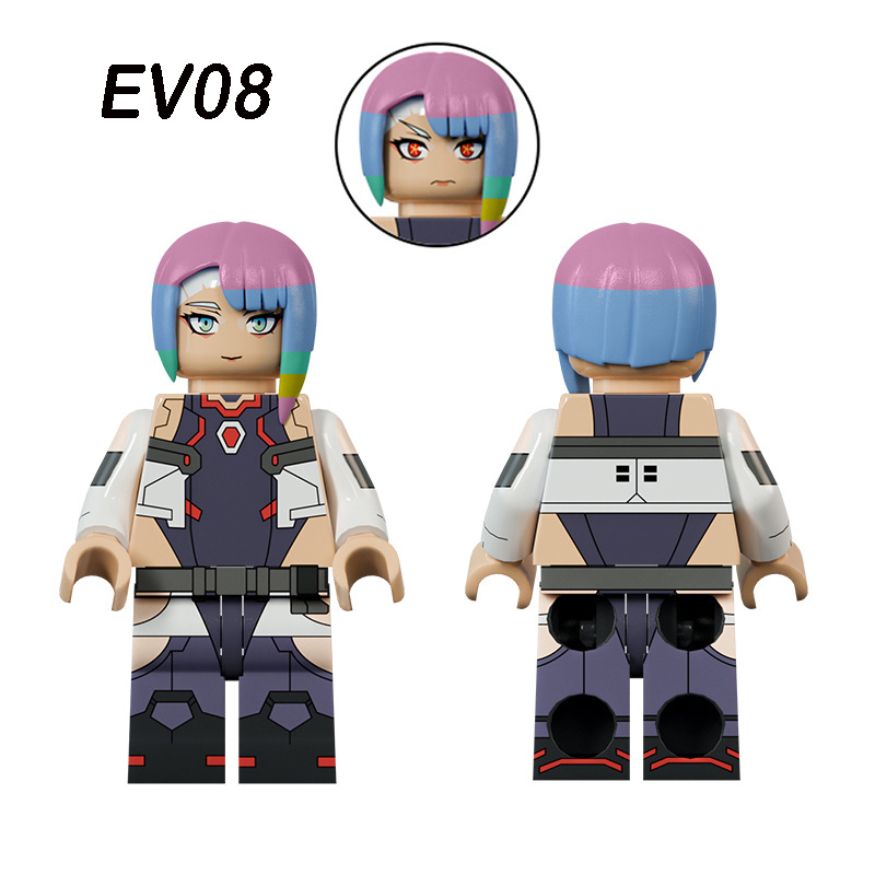 EV08 EV09 Hot Anime Cyberpunk Edgerunners Lucy David Mini Action Figures Bricks Games Assembly Building Blocks Toys Children