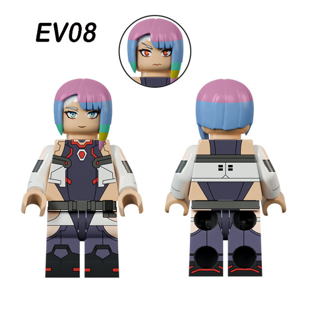 EV07 EV08 Hot Anime Cyberpunk Edgerunners Lucy David Mini Action Figures Bricks Games Assembly Building Blocks Toys Children