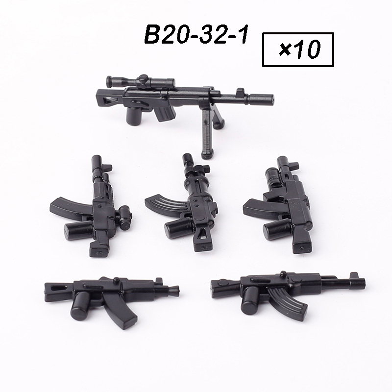MOC Military Series Soliders Gun Weapons Figures Accessories Building Blocks Army Minifigs Children City Bricks Toys Boys Gift