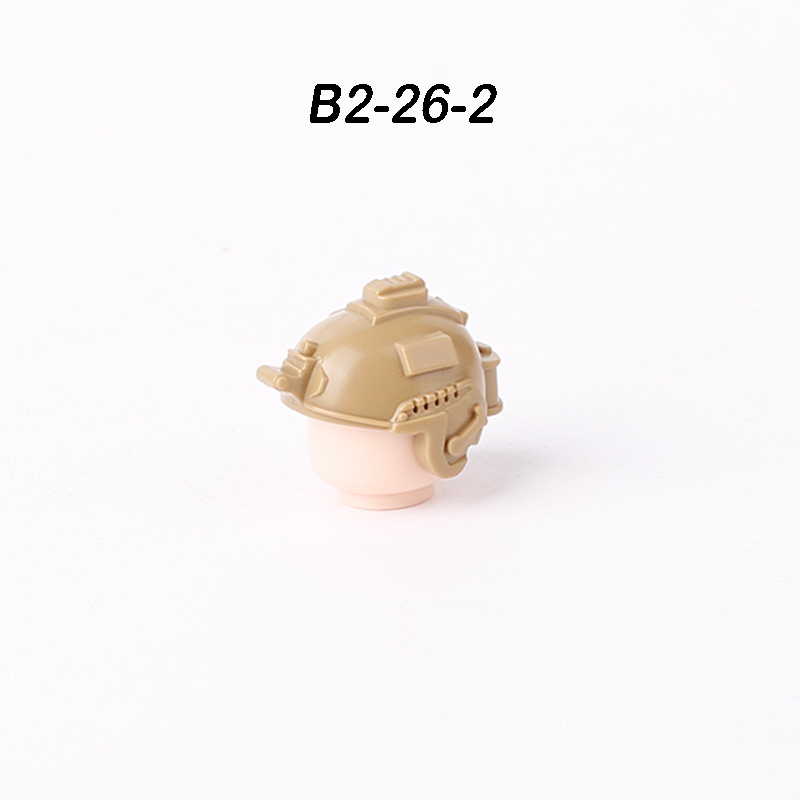 WW2 MOC Military Series Cap Building Blocks Soldier Action Figures Helmet Hat Weapon Accessory Bricks Toys Children Gifts Compatible