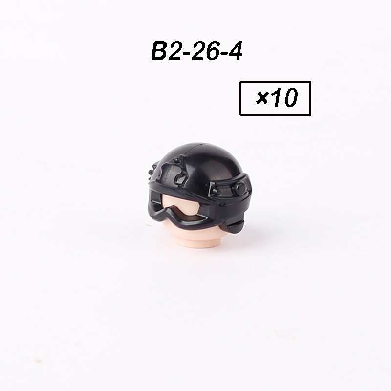 WW2 MOC Military Series Cap Building Blocks Soldier Action Figures Helmet Hat Weapon Accessory Bricks Toys Children Gifts Compatible