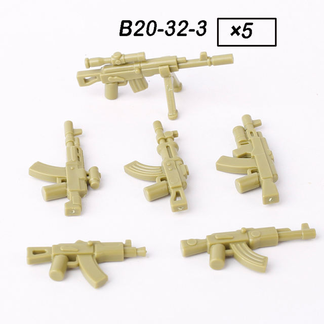 MOC Military Series Soliders Gun Weapons Figures Accessories Building Blocks Army Minifigs Children City Bricks Toys Boys Gift