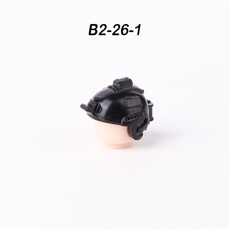 WW2 MOC Military Series Cap Building Blocks Soldier Action Figures Helmet Hat Weapon Accessory Bricks Toys Children Gifts Compatible