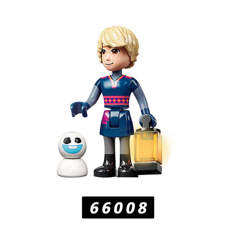 66006-66010 Disney Cartoon Ice and Snow World Hans Princess Elsa Minifigs Olaf Anna Building Blocks Toys Children Girls Gifts