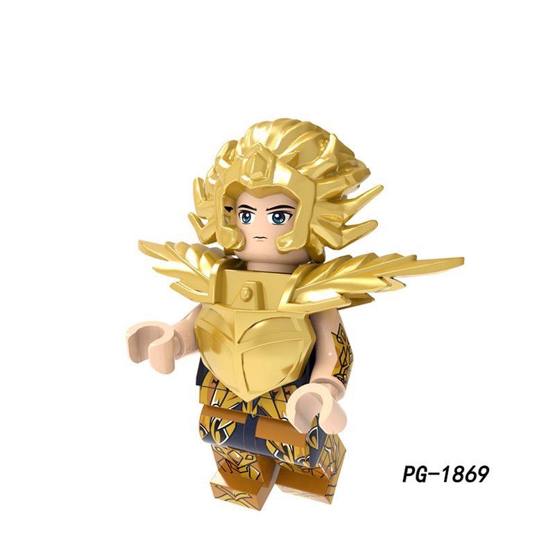 PG8212 PG8213 Japanese Anime Saint Seiya Aries Scorpio Armor Minifigs Building Blocks Sagittarius Helmet Weapon Children Toys Gifts