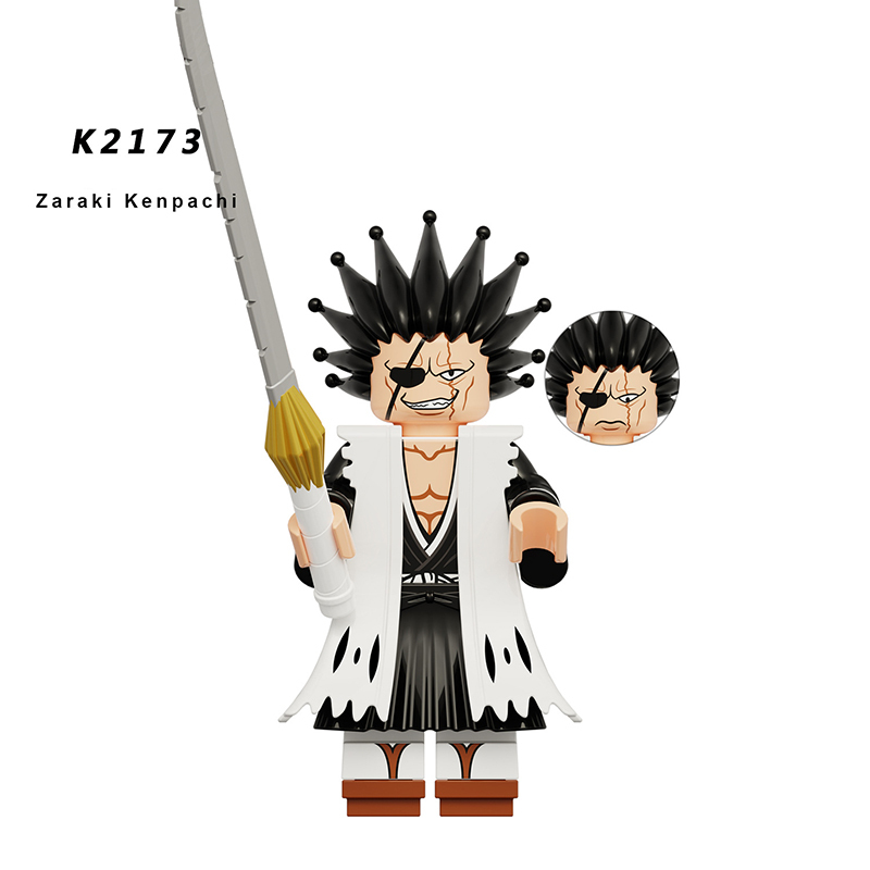 KDL824 Bleach Anime Zaraki Kenpachi Minifigs Building Blocks Ulquiorra Ichigo Cartoon Weapons Boomerang Bricks Children Toys Gifts